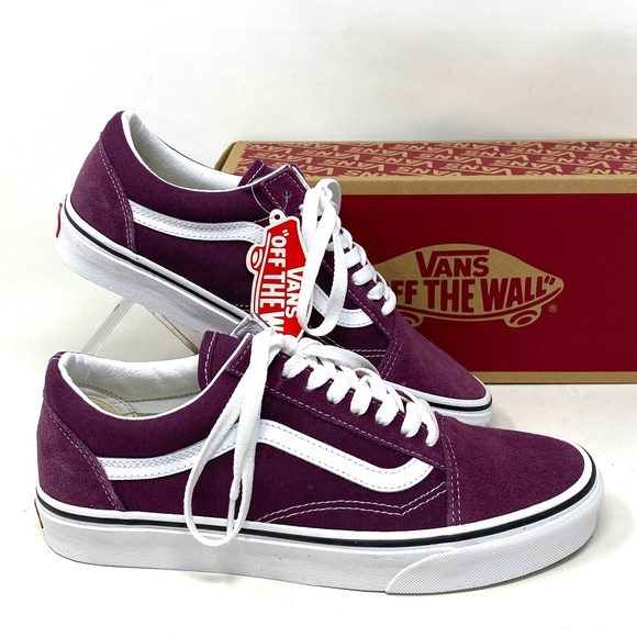 Vans Purple and White Women's Sneakers - Picture 1 of 11
